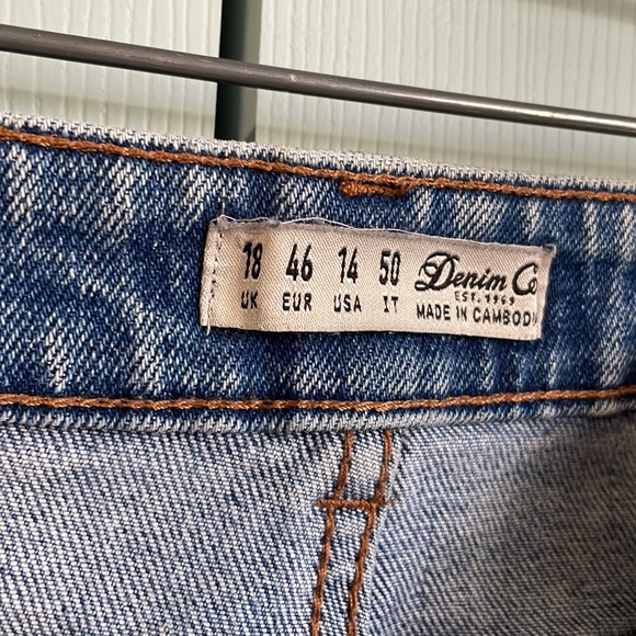 Primary Denim Co classic high waist raw hem ankle jeans 14 - Picture 6 of 7